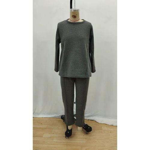 Kadın Uzun Kollu Yanları Nervurlu Viskon Iki Iplik Ve Pantolon Ikili Takım