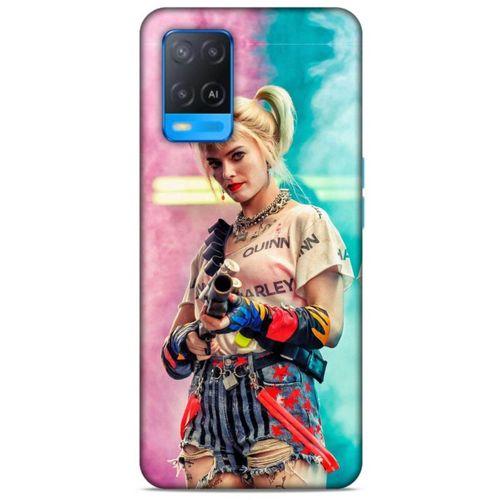 Oppo A54 4G Uyumlu Kılıf Harley Quinn (27) Tasarımlı Kılıf Kobalt mavisi
