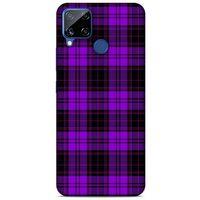 Realme C15 Uyumlu Kılıf Mor Delisi (12) Koruyucu Silikon Kareli