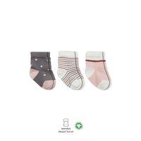 Bistyle Bistyle 3'Lü Penye Kız Soket Çorap BS10112 Gri