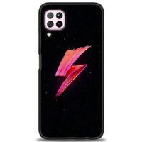 Huawei P40 Lite Kılıf HD Baskılı Kılıf - Pembe Şimşek + Tam Ekran Koruyucu