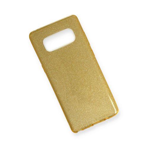Newface Samsung Galaxy Note 8 Kılıf Simli Katmanlı Silikon - Gold