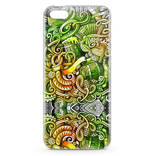 Apple iPhone 5s Kılıf Gece Yaşamı Doodle Arka Kapak Koruma Desenli Full Koruyucu