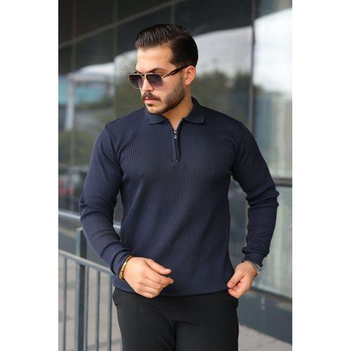 Erkek Selanik örme Yakalı Uzun Kollu Triko