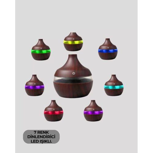 7 Renk Led Işıklı Ultrasonik Aroma Difüzör 300 Ml