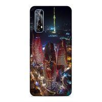 Huawei P Smart 2021 Uyumlu Kılıf Azarbaijan (33) Hybrid Kılıf Kuleler Gece