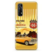 Retro (14) Desen Lansman Kılıf Renkli Oppo Realme 7 Kılıf