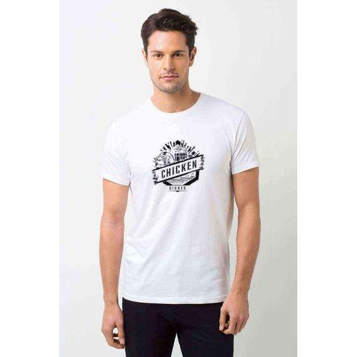 Pubg Chicken Dinner Baskılı Beyaz Erkek Tshirt