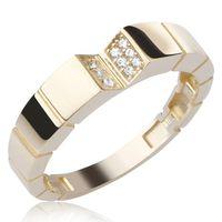 14 Ayar Altın V Model Taşlı Yüzük HSM10072