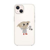 iPhone 14 Plus Uyumlu Dobby Desenli Şeffaf Silikonlu Telefon Kılıfı