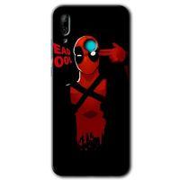 Huawei P smart 2019 Kılıf Baskılı Kapak - DeadPool 4 + 5D Tam Kaplayan Cam