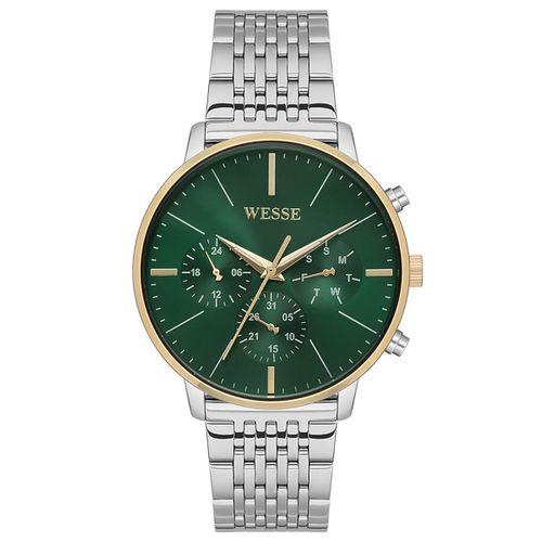 Wesse WWG401105SSA Quartz Çelik Gri Yeşil Kadran 42 mm Erkek Kol Saati