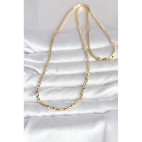 CM 14K Gold Renk Yılan Zincir Model 60 cm Kadın Kolye