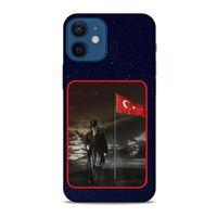 Apple iPhone 12 Mini Kılıf Atatürk (40) Fit Silikon Kılıf Gece Yıldızlar