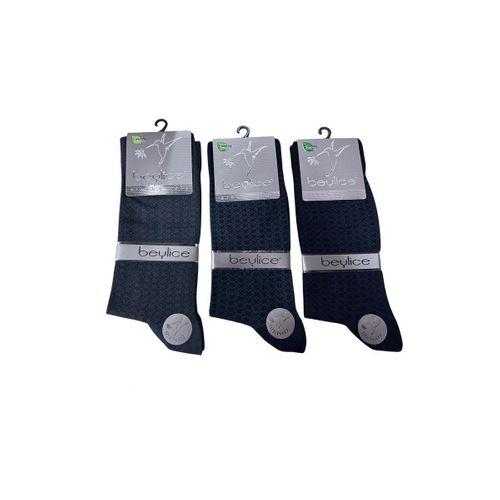 Beylice Desenli Bambu Dikişsiz Erkek Çorabı -sıkmayan Lastik- Tavşan Kulağı Kavrayan Topuk 12 Adet