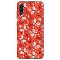 Samsung Galaxy A70 Kılıf Kelebek Etkisi (6) Silikon Kılıf Mavi Yeşil