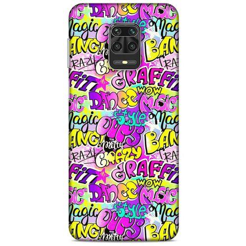 Graffitix (11) Desenli Silikon Kapak Xiaomi Redmi Note 9S Kılıf