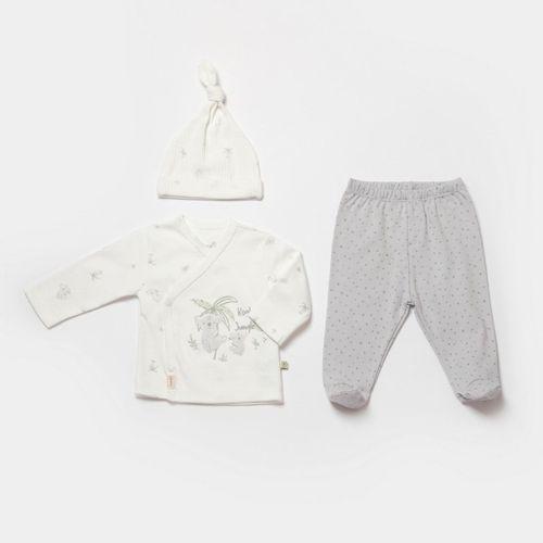 Bibaby Bibaby Biorganic Koala Jungle 3'Lü Bebek Takım 73315 Gri
