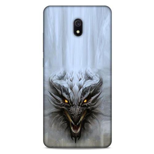 Xiaomi Redmi 8A Kılıf Dragons (11) Tam Koruma Beyaz Ejderha