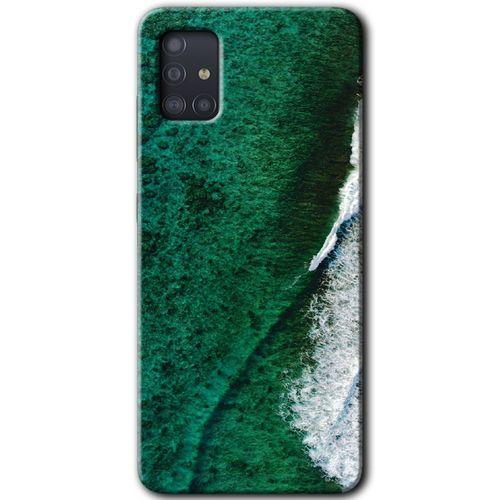 Potkal Hediye Fabrikası Samsung Galaxy A51 Kılıf HD Desen Baskılı Arka Kapak - Yeşil Okyanus