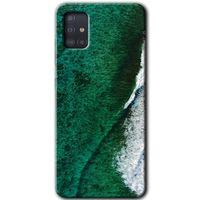 Potkal Hediye Fabrikası Samsung Galaxy A51 Kılıf HD Desen Baskılı Arka Kapak - Yeşil Okyanus
