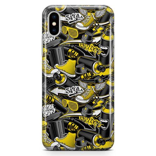 Apple iPhone X Kılıf Converse Freedom Arka Kapak Koruma Desenli Full Koruyucu