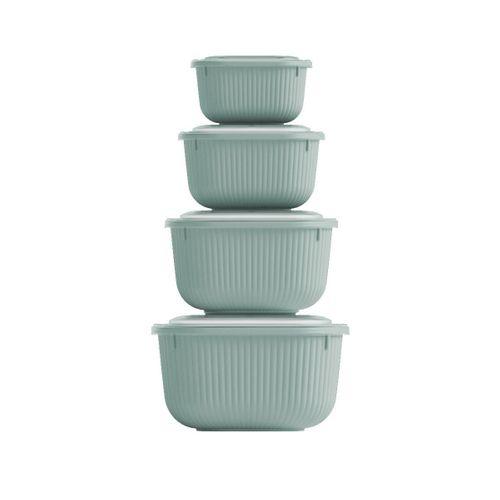 Sızdırmaz Saklama Kabı Seti (600/1100/1800/3000 ml) Kare