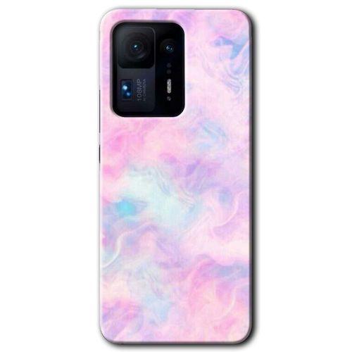 Mi Mix 4 Kılıf HD Desen Baskılı Arka Kapak - Pembe-Duman