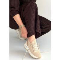 Feort Bej Triko Bağcıklı Spor Ayakkabı