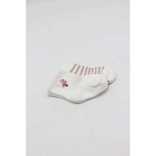 Bistyle Bistyle Little Girl Penye Soket Çorap 2li 10139 Ekru Lila
