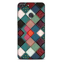 Huawei Psmart Kılıf Patchwork (18) Telefon Kılıfları Pembe Yeşil