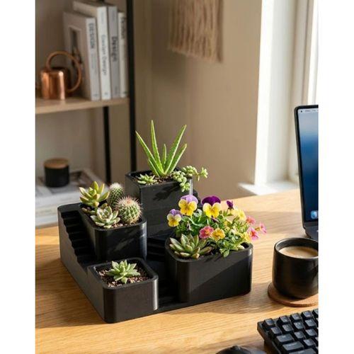 3d Baskı Kaktüs Ve Sukulent Saksı Seti Çok Katlı Şık Ev Ofis Dekoru