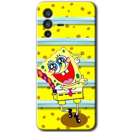 Potkal Hediye Fabrikası Vivo V23 5G Kılıf HD Desen Baskılı Arka Kapak - Aşık Sünger Bob