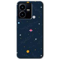 Vivo Y22s Kılıf HD Desen Baskılı Arka Kapak - Çizim Gezegen