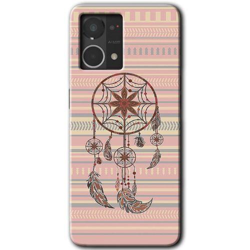 Oppo Reno 7 4G HD Baskılı Kılıf + 9D Tam Ekran Koruyucu - Mandala Retro