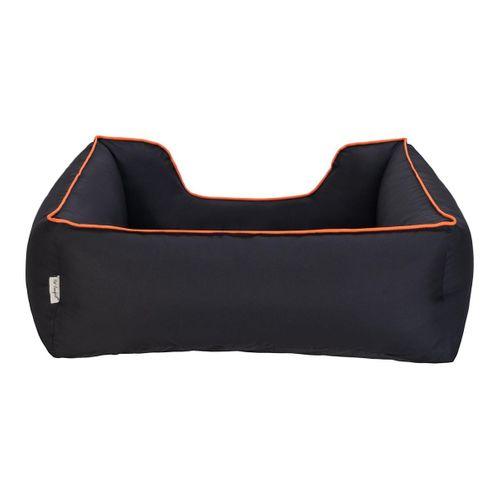 Pet Comfort Alpha  Köpek Yatağı Siyah w Turuncu Biye M 80x65cm