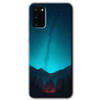 Galaxy S20 Kılıf HD Desen Baskılı Arka Kapak - Night Fores Mount + Kırılmaz Cam