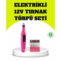Elektrikli Manikür Pedikür Törpü Seti 6 Başlıklı