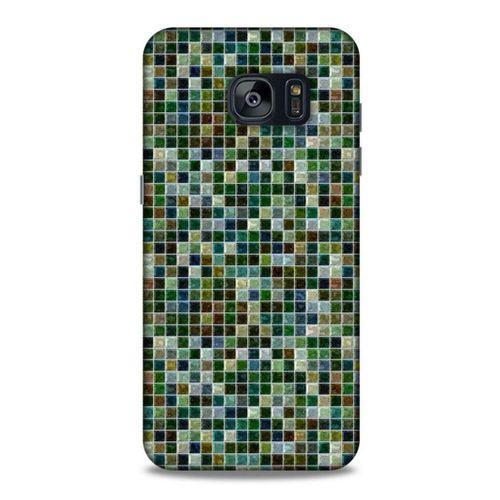 Mermer Desenli (29) Tema Arka Koruma Kılıfı Haki Samsung Galaxy S7 Edge Kılıf