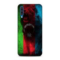 Samsung Galaxy A50 Uyumlu Kılıf Azarbaijan (35) Fit Design Kılıf Bayrak Aslanlı
