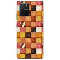 Samsung Galaxy S10 Lite Kılıf Patchwork (2) Kabı Turuncu Sarı