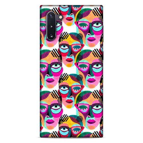 Lopard Samsung Galaxy Note 10 Uyumlu Kılıf Sürreal Yüzler ♀ (4) Koruma Kılıfı Desenli