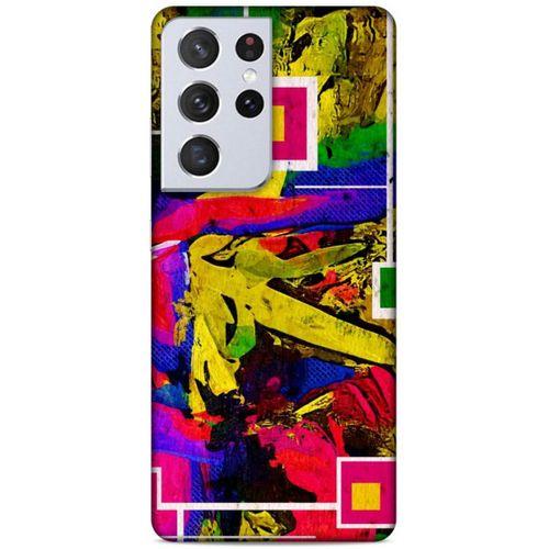 Lopard Samsung Galaxy S21 Ultra Uyumlu Kılıf Soyut Sanat (48) Desenli Bumper Kılıf