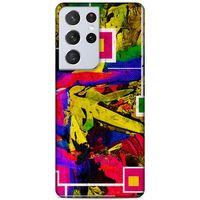 Lopard Samsung Galaxy S21 Ultra Uyumlu Kılıf Soyut Sanat (48) Desenli Bumper Kılıf