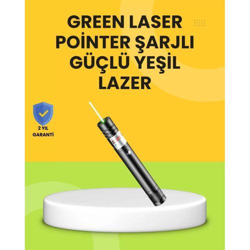 Uzun Mesafe Görünürlüklü Yeşil Lazer Pointer Şarjlı