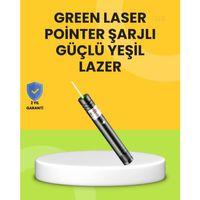 Uzun Mesafe Görünürlüklü Yeşil Lazer Pointer Şarjlı