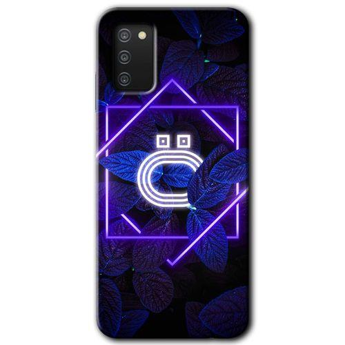 MRCİLETİSİM Samsung Galaxy A02s Kılıf Baskılı Kapak - Dark Neon Yaprak Ö Harfi +Tam Ekran Koruyucu