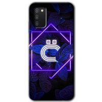 MRCİLETİSİM Samsung Galaxy A02s Kılıf Baskılı Kapak - Dark Neon Yaprak Ö Harfi +Tam Ekran Koruyucu