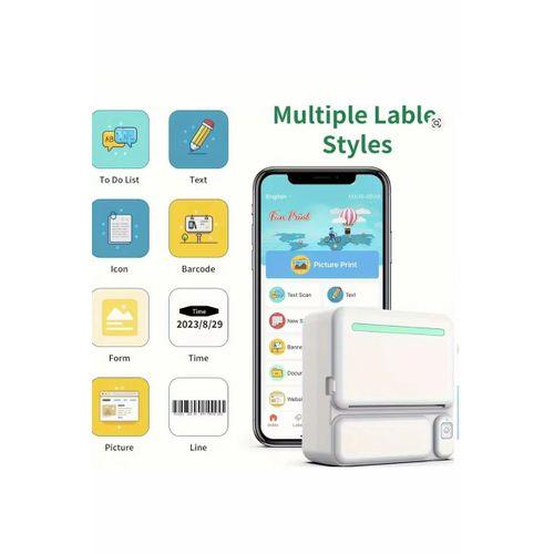 Mini Taşınabilir Yazıcı 13 Rulo Kağıtlı Mürekkepsiz Etiket Yazıcısı Mini Termal Yazıcı