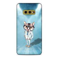 Samsung Galaxy S10e Kılıf FunnyMaX (40) Fit Silikon Kılıf Açık Mavi Kedi